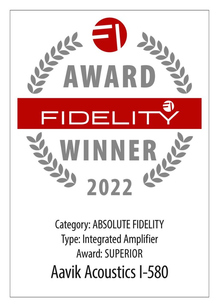 FIDELITY Award 2022 Aavik I-580