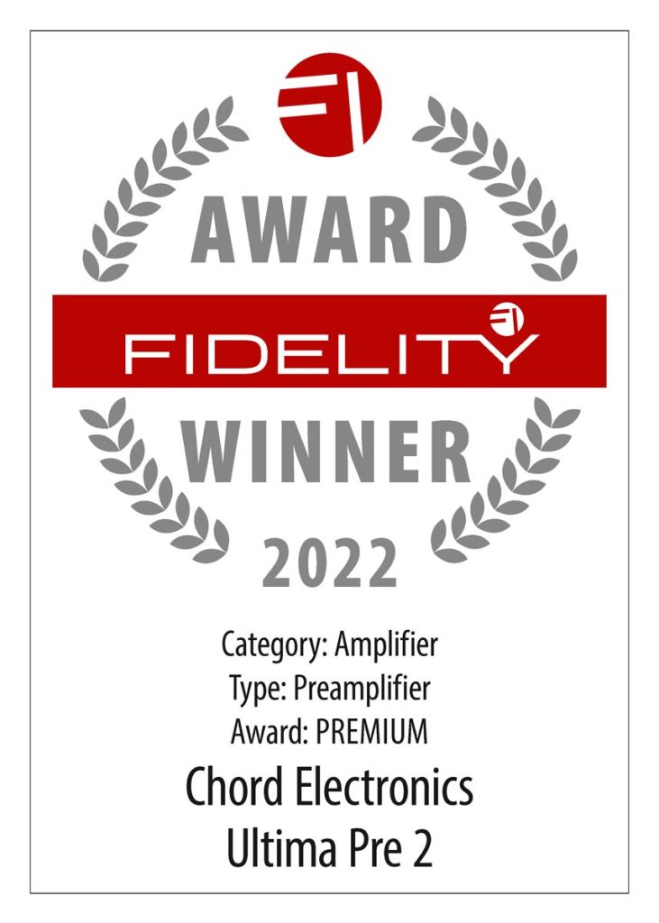 FIDELITY Award 2022 Chord Electronics Ultima Pre 2
