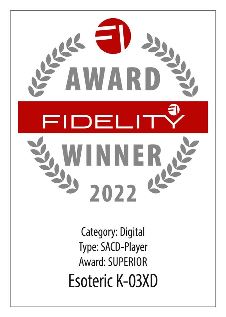 FIDELITY Award 2022 Esoteric K-03XD