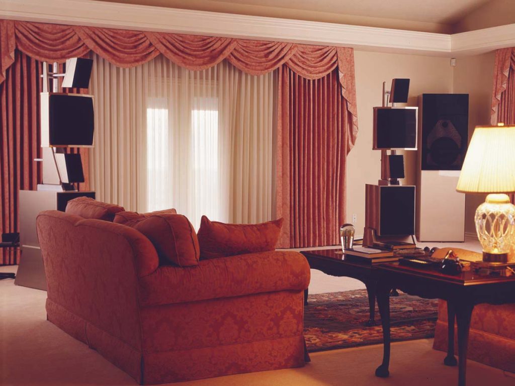 Living room with vintage Wilson Audio speakers