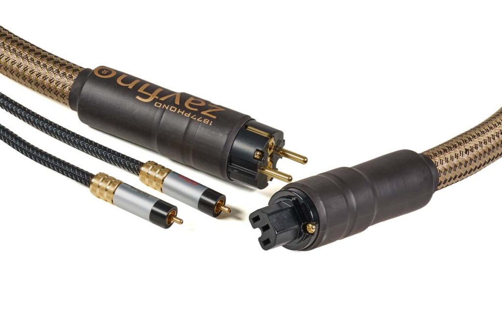 1877 Phono Zavfino Silver Dart and Gold Rush Hi-Fi cables