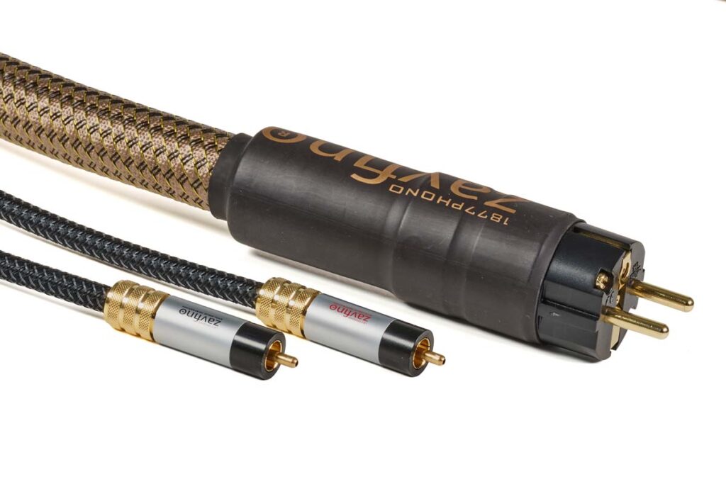 1877 Phono Zavfino Silver Dart and Gold Rush Hi-Fi cables