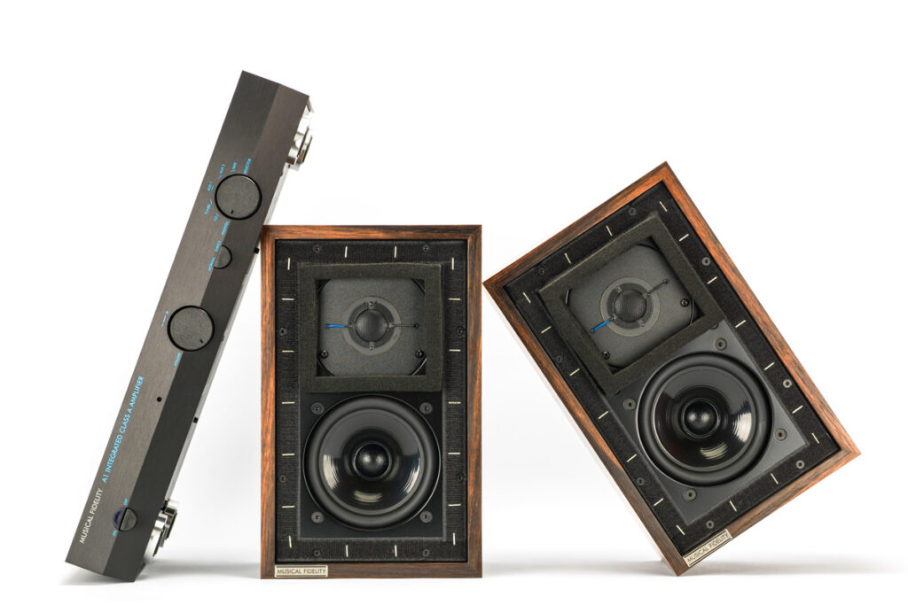 Musical Fidelity A1 integrated amplifier and LS3/5a sealed-box loudspeakers