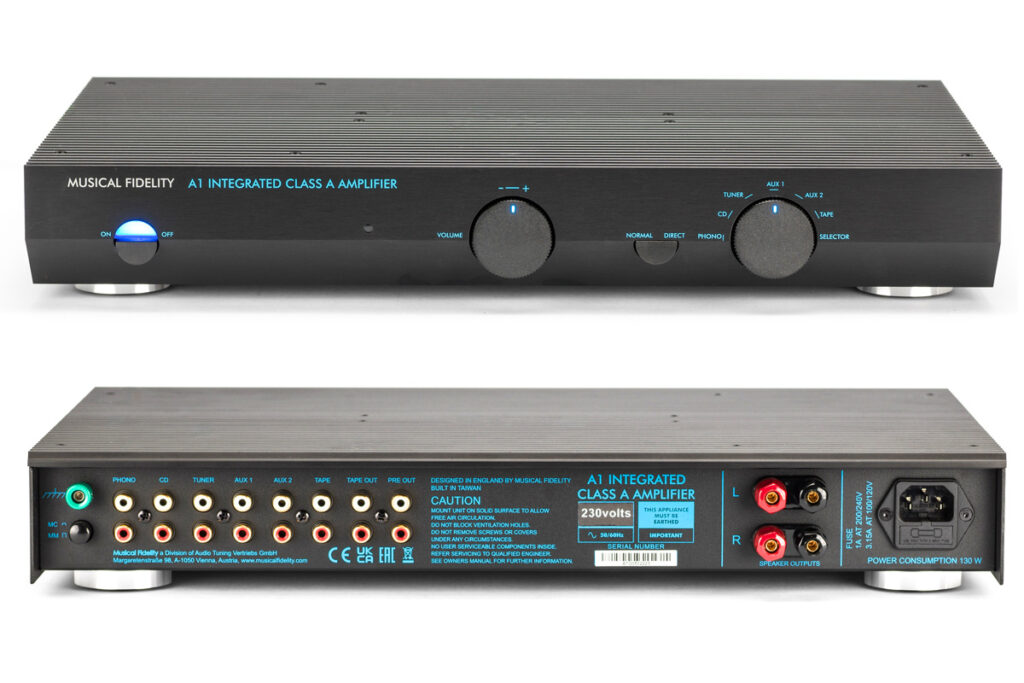 Musical Fidelity A1 integrated amplifier and LS3/5a sealed-box loudspeakers