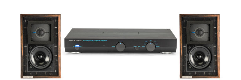 Musical Fidelity A1 integrated amplifier and LS3/5a sealed-box loudspeakers
